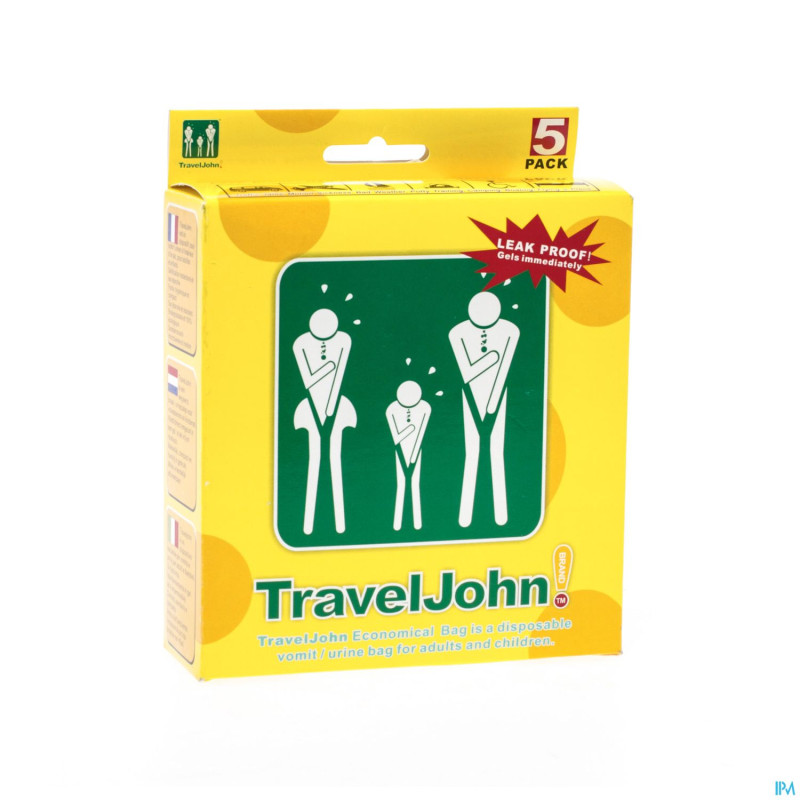 Travel john sac pour vomir  5x800ml