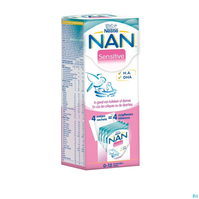 Nan sensitive lait poudre   4x26,2g