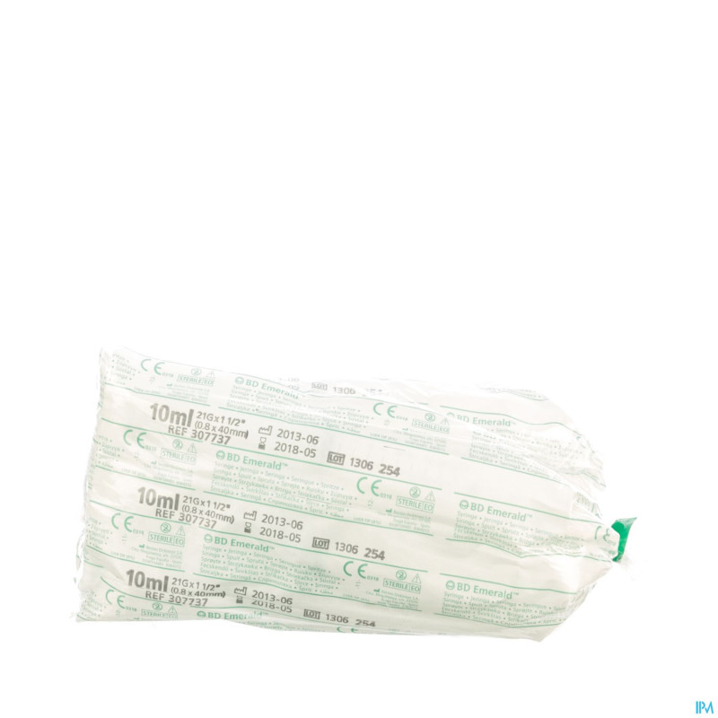 Bd emerald seringue 10ml+aig.21g 1 1/2   10 307737