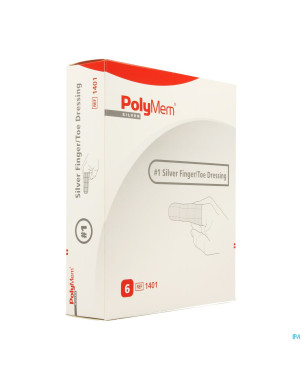 Polymem silver doigt/orteil dressing ring 4-8 6