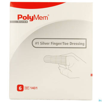 Polymem silver doigt/orteil dressing ring 4-8 6