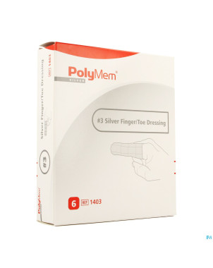 Polymem silver doigt/orteil dressing ring 12-16 6