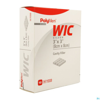 Polymem wic silver cavity wound filler  8x 8cm 10
