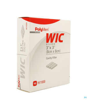 Polymem wic silver cavity wound filler  8x 8cm 10