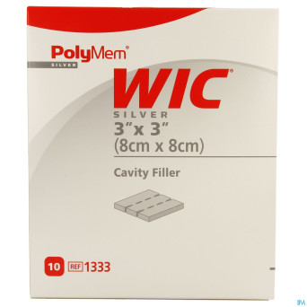 Polymem wic silver cavity wound filler  8x 8cm 10