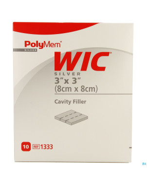 Polymem wic silver cavity wound filler  8x 8cm 10