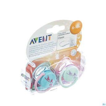 Philips avent sucette design silicone 6-18m    2