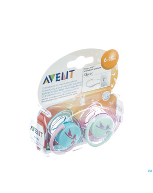 Philips avent sucette design silicone 6-18m    2
