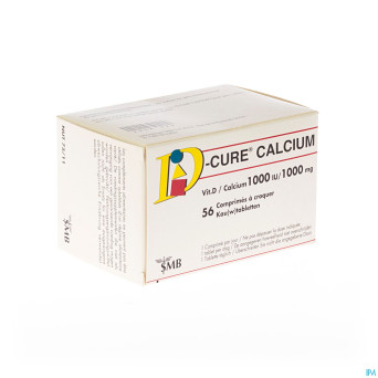 D cure calcium 1000mg-1000ui comp 56