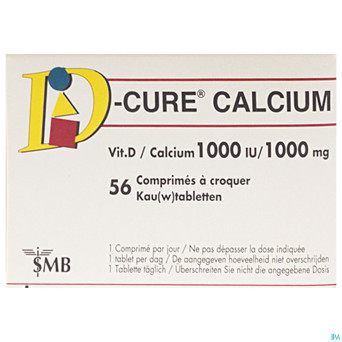 D cure calcium 1000mg-1000ui comp 56