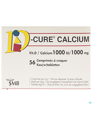 D cure calcium 1000mg-1000ui comp 56