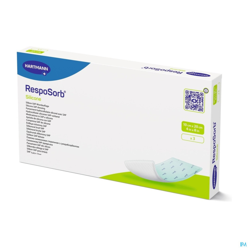 Resposorb silicone 10x20cm 3 413053