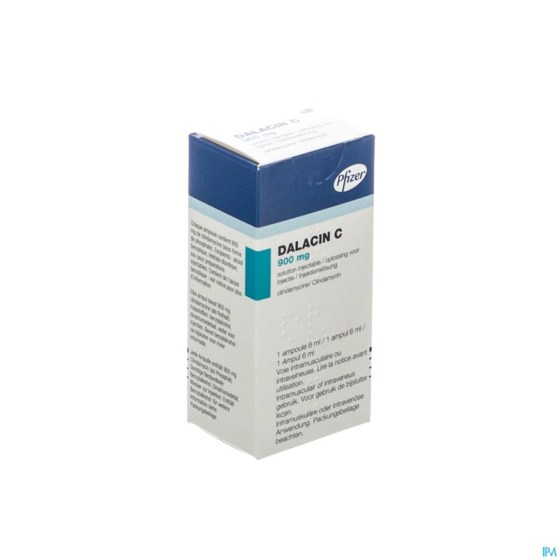 Dalacin c 900 mg sol inj amp 1 x 6 ml 150 mg/ml