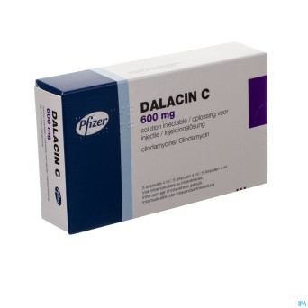 Dalacin c 600 mg sol inj amp 5 x 4 ml 150 mg/ml
