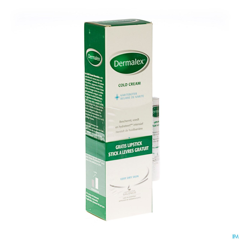Dermalex cold cream   100ml + stick levres gratuit