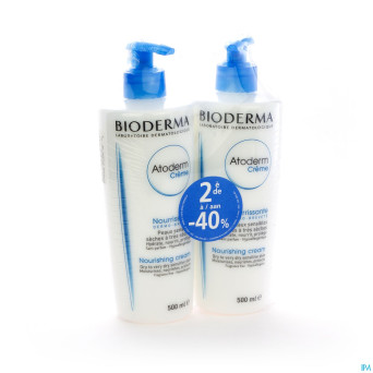 Bioderma atoderm creme pts duo 2x500ml 2e 40%