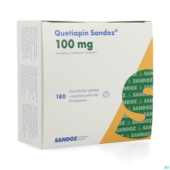 Quetiapin sandoz comp enrobe 180 x 100 mg