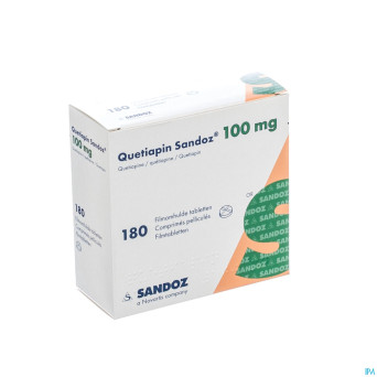 Quetiapin sandoz comp enrobe 180 x 100 mg