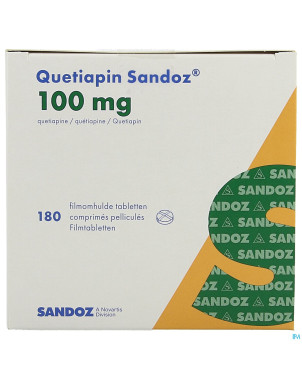Quetiapin sandoz comp enrobe 180 x 100 mg