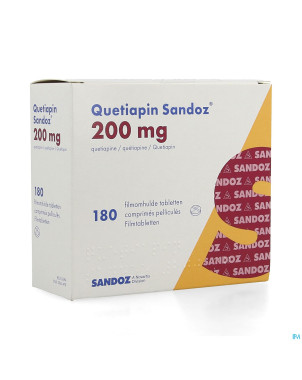 Quetiapin sandoz comp enrobe 180 x 200 mg