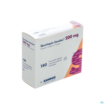 Quetiapin sandoz comp enrobe 180 x 200 mg