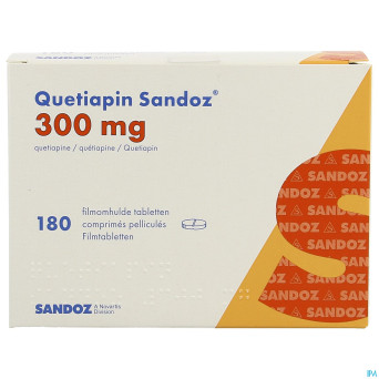 Quetiapin sandoz comp enrobe 180 x 300 mg