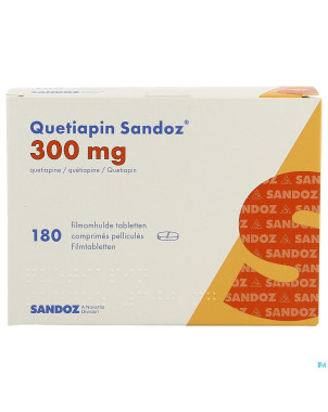 Quetiapin sandoz comp enrobe 180 x 300 mg