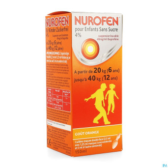 Nurofen enfant orange 4% susp s/sucre    150ml