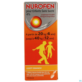Nurofen enfant orange 4% susp s/sucre    150ml