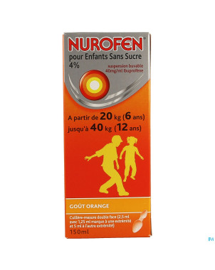 Nurofen enfant orange 4% susp s/sucre    150ml