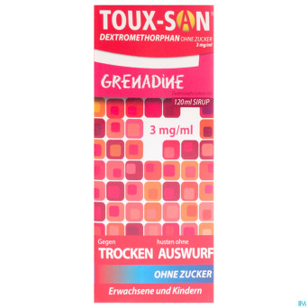 Toux san dextromet s/sucre 3mg/ml +grenadine 120ml