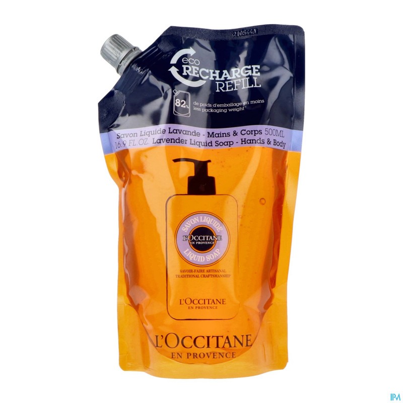 L'occitane karite savon liq lavande  ecorech.500ml