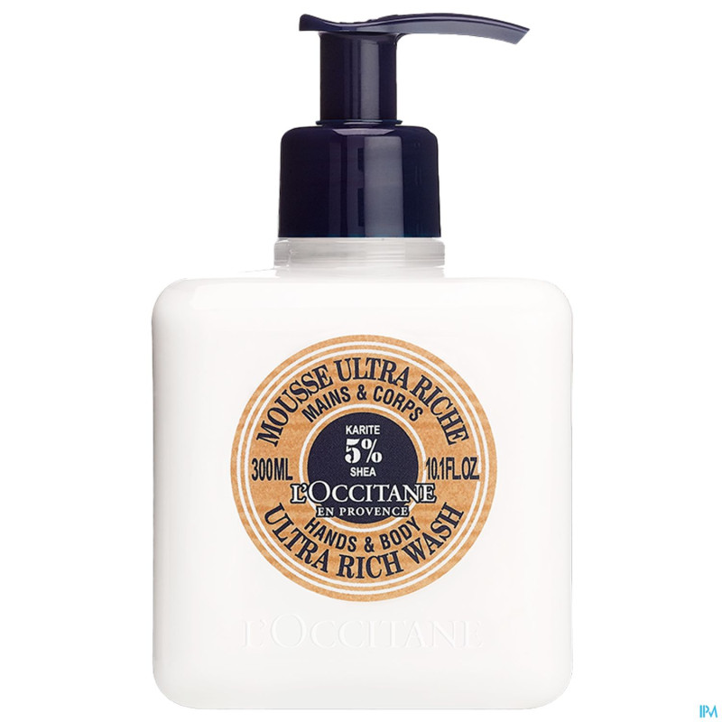 L'occitane karite mousse main-corps ul.riche 300ml