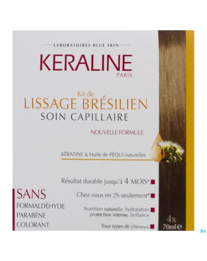 Keraline kit de lissage bresilien 4x70ml