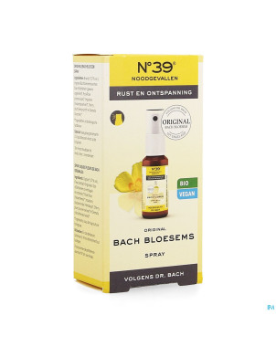 Fleurs de bach bio n39 urgence spray 20ml