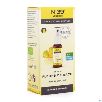 Fleurs de bach bio n39 urgence spray 20ml