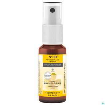 Fleurs de bach bio n39 urgence spray 20ml
