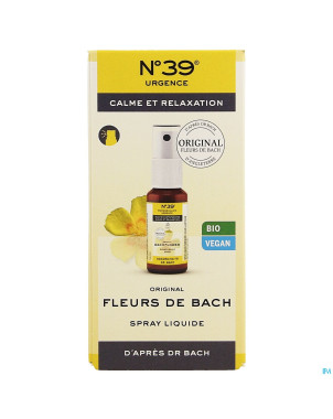 Fleurs de bach bio n39 urgence spray 20ml