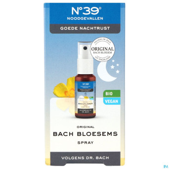 Fleurs de bach bio n39 urgence nuit spray 20ml