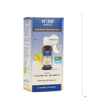 Fleurs de bach bio n39 urgence nuit perles 20g