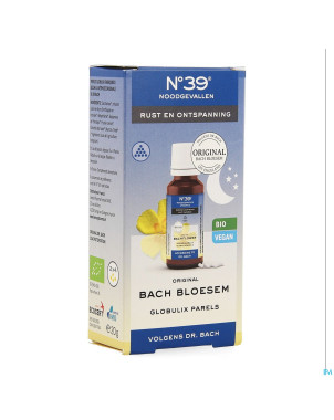 Fleurs de bach bio n39 urgence nuit perles 20g