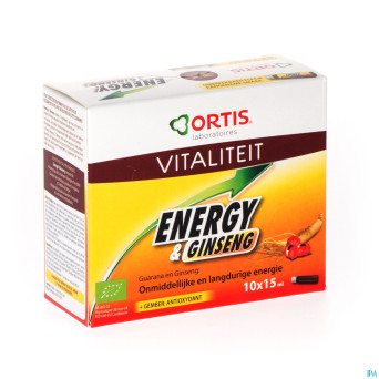 Ortis energy&ginseng bio s/alc. 10x15ml