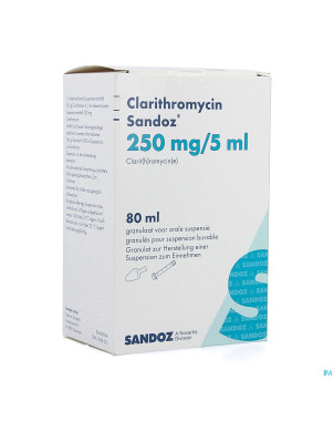 Clarithromycin sandoz gran susp or  80ml 250mg/5ml