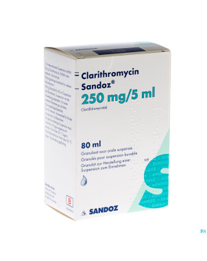 Clarithromycin sandoz gran susp or  80ml 250mg/5ml