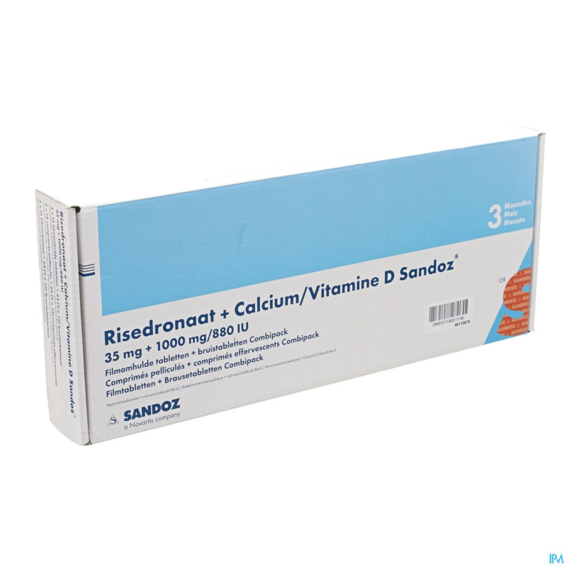 Risedronaat cal/vit d sand 35mg comp pell 12+72eff