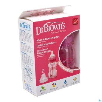 Dr brown biberon 2x240ml pp rose    escos
