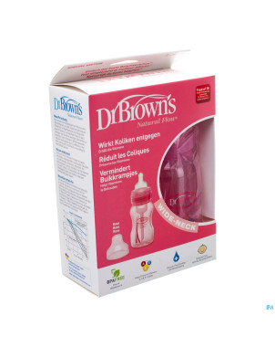 Dr brown biberon 2x240ml pp rose    escos