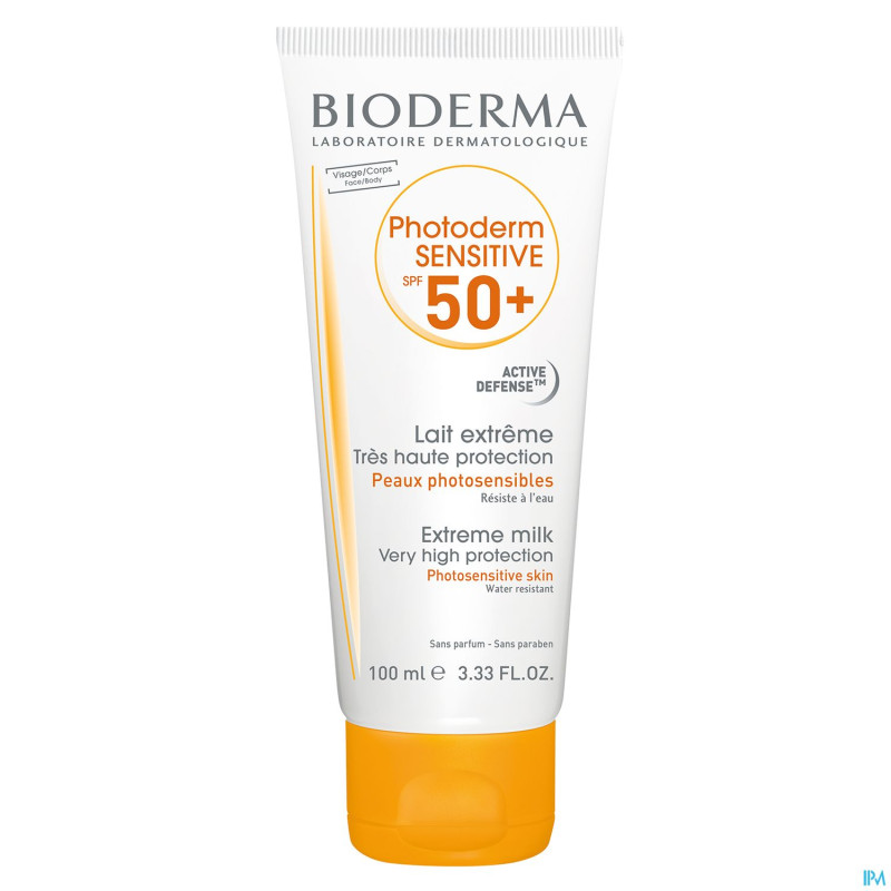 Bioderma photoderm sensitive uva50 spf50+lait100ml