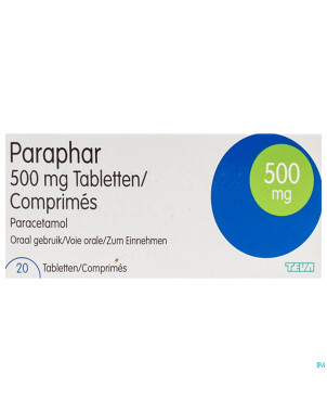 Paraphar teva tabl 20x500mg