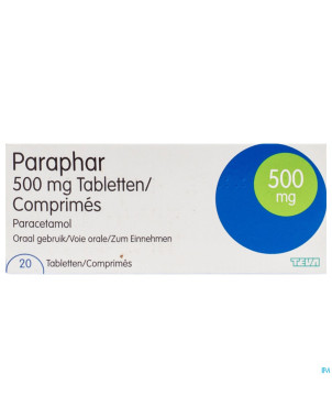 Paraphar teva tabl 20x500mg